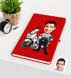 BK Gift Kişiye Özel Bay Yunus Polis Karikatürlü Kırmızı Defter