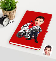 BK Gift Kişiye Özel Bay Yunus Polis Karikatürlü Kırmızı Defter