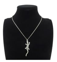 Gümüş Alaşım Unisex Geko (Gecko) Kolye Metal Zincir Kordon
