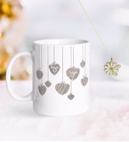 BK Gift Kişiye Özel Sevgililer Günü Kupa ve Çift İsimli Papatya Kolye-42 (Model 1)