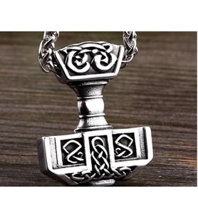 Titanyum Alaşım Paslanmaz Saf Çelik Nordic Viking Thor Kolye