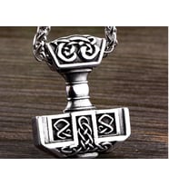 Titanyum Alaşım Paslanmaz Saf Çelik Nordic Viking Thor Kolye