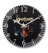 Venom Metalhead  Duvar Saati Bombeli Gercek Cam
