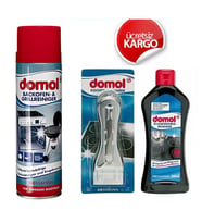 Domol Fırın Izgara Temizleme Spreyi + Ocak Kazıma Temizleyici 3 Lü Set