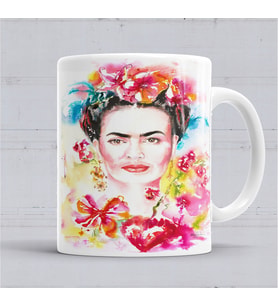 Frida Kahlo Kupa  Bardak Porselen