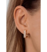 Baget Köşegen Rose Altın Küpe (Karışık)