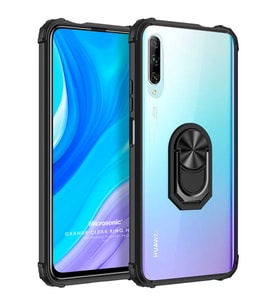 Microsonic Huawei P Smart Pro Kılıf Grande Clear Ring Holder Siyah