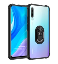 Microsonic Huawei P Smart Pro Kılıf Grande Clear Ring Holder Siyah