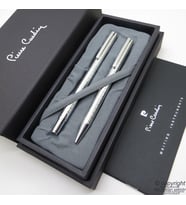 Pierre Cardin Hero Dolma Kalem + Tükenmez Kalem Parlak Krom  İsme Özel Kalem  Hediye Kalem