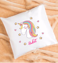 Unicorn Tasarımlı Kişiye Özel Hediye Unicorn Yastık