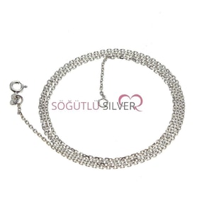 Söğütlü Silver Rodyumlu Kolye Zinciri(60 cm)