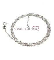 Söğütlü Silver Rodyumlu Kolye Zinciri(60 cm)