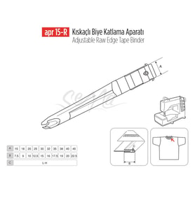 Kıskaçlı Biye Aparatı 20x10mm / APR 15-R