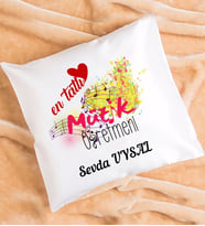 Mesajlı Müzik Öğretmeni Yastık