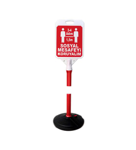 Sosyal Mesafe 1.5 Metre  Uyarı Bariyer  Dubası