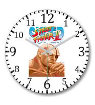 Street Fighter  Sagat Duvar Saati Bombeli Gercek Cam