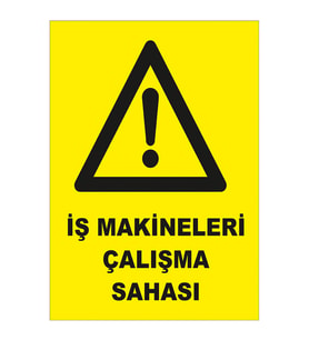 MIGNATIS - İş Makineleri Çalışma Sahası Levhası - Sac Malzeme 50x70cm
