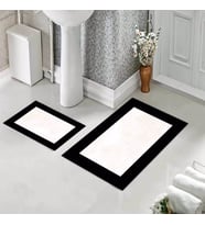 Banyo Halısı Ikili Klozet Takımı Kaymaz Tabanlı (60 xm x 100 cm + 40 cm x 60 cm) 
