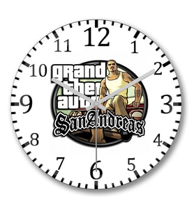 Grand Theft Auto Gta Duvar Saati Bombeli Gercek Cam