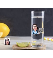 BK Gift Kişiye Özel Renkli Baskılı Kadın Kolay Yetişmiyor Karikatürlü Vodka Bardağı-2 (Beyaz)