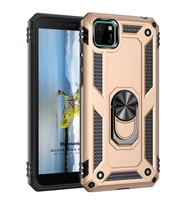 Microsonic Huawei Honor 9S Kılıf Military Ring Holder Gold