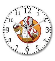 Kratos Vault Boy Duvar Saati Bombeli Gercek Cam
