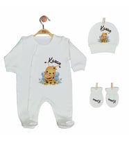 Pia Baby GL 2015 İsme Özel Arılı Üçlü Tulum Set