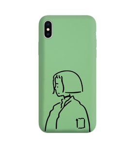 Iphone Xs Max Çizgi Tasarımlı Yeşil Lansman Telefon Kılıfı