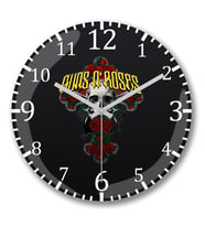 Guns N' Roses 2 Duvar Saati Bombeli Gercek Cam