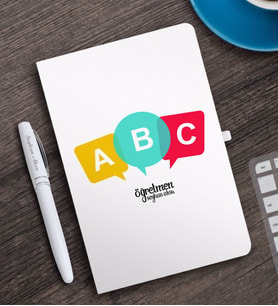 BK Gift Kişiye Özel Öğretmen Beyaz Defter ve Kalem Hediye Seti-4