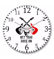Get  Your  Rock  Duvar Saati Bombeli Gercek Cam