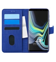 Microsonic Samsung Galaxy Note 9 Kılıf Fabric Book Wallet Lacivert