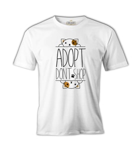 Don't Shop - Adopt Beyaz Erkek Tshirt