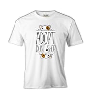 Don't Shop - Adopt Beyaz Erkek Tshirt
