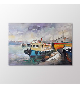 Arty Tablo Suluboya Tekneler Tablo (Karışık)