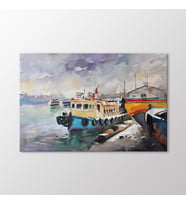 Arty Tablo Suluboya Tekneler Tablo (Karışık)