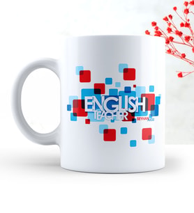 BK Gift Kişiye Özel İngilizce Öğretmeni Beyaz Kupa Bardak  3