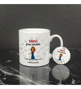 Savcı Kupa Bardak ve Anahtarlık Set 002