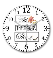 Tatu Duvar Saati Bombeli Gercek Cam