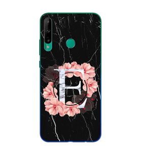 Mermer Çiçekli Harf Tasarım Süper Şeffaf Silikon Telefon Kılıfı Huawei P40 Lite 