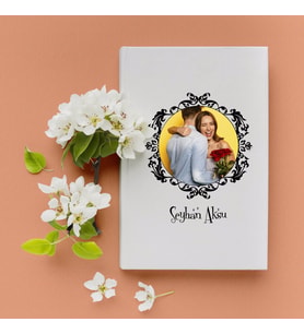 BK Gift Kişiye Özel Hediye Fotoğraflı Çerçeveli Beyaz Defter - 11