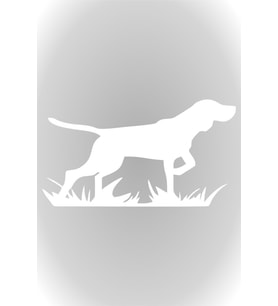 Beyaz Avcı Av Köpeği Oto Araba Sticker Beyaz 20 X 12 Cm