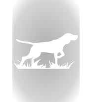 Beyaz Avcı Av Köpeği Oto Araba Sticker Beyaz 20 X 12 Cm