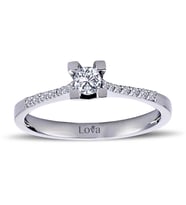 Lova Toplam 0,35 Karat Pırlanta Tektaş Yüzük - 1020126
