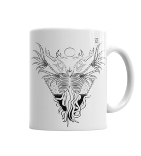 Skull  Devil Branca Kupa Bardak Porselen