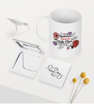 BK Gift Kişiye Özel Öğretmenler Gününüz Kutlu Olsun Temalı Beyaz Kupa Ayna Seti - 5