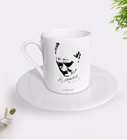 BK Gift Kişiye Özel Atatürk Temalı Türk Kahvesi Fincanı-25 (Beyaz)