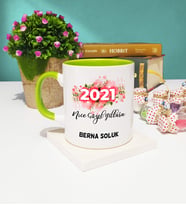 Nice Güzel Yıllara 2021 Yılbaşı Hediyesi Kupa Bardak Yeşil