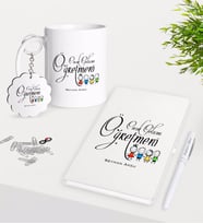 BK Gift Kişiye Özel Çocuk Gelişim Öğretmeni Kupa Anahtarlık Beyaz Defter Kalem Hediye Seti-2 (Model 1)