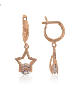 Söğütlü Silver Zirkon Taşlı Yıldız Küpe